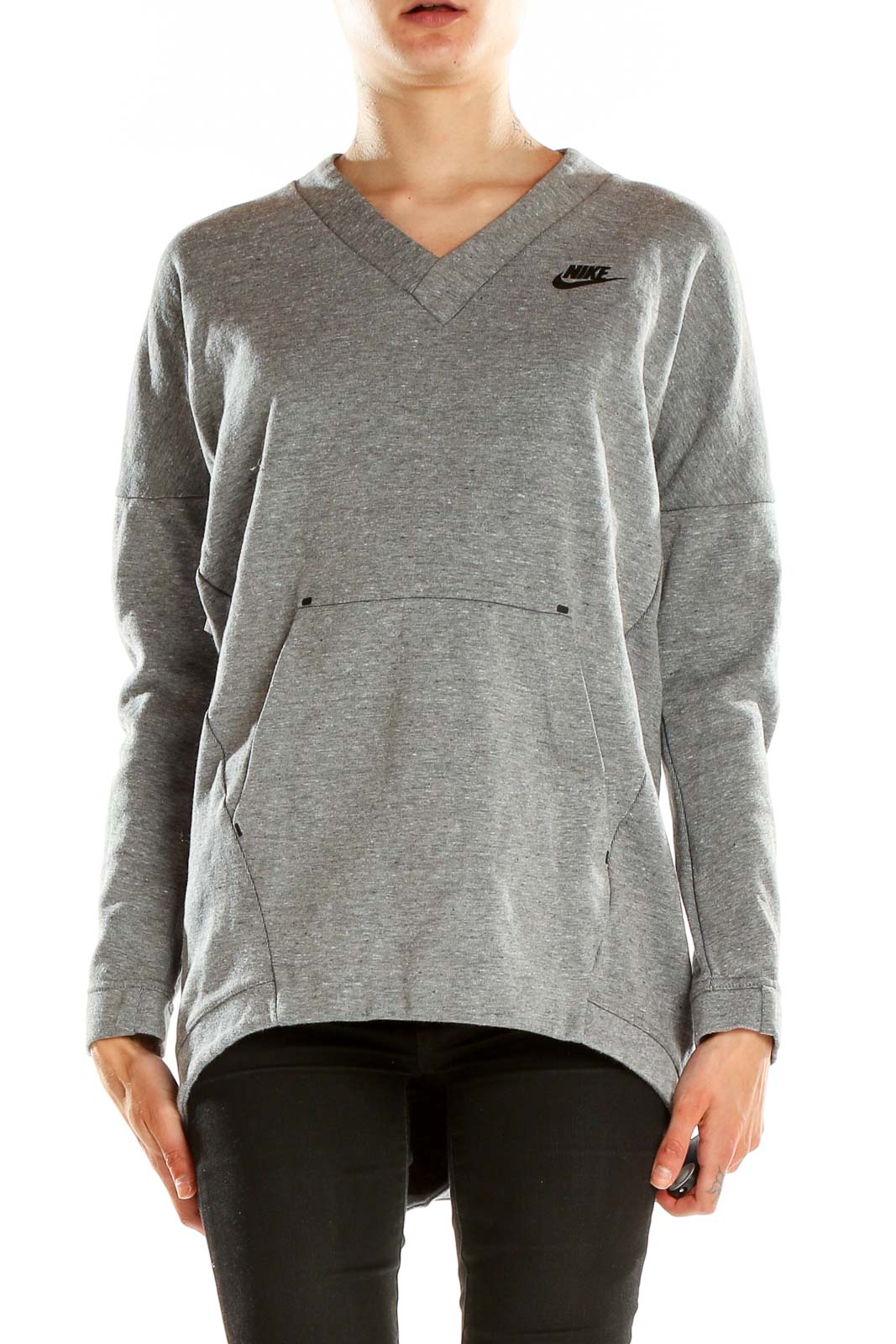Gray Activewear Sweater Front