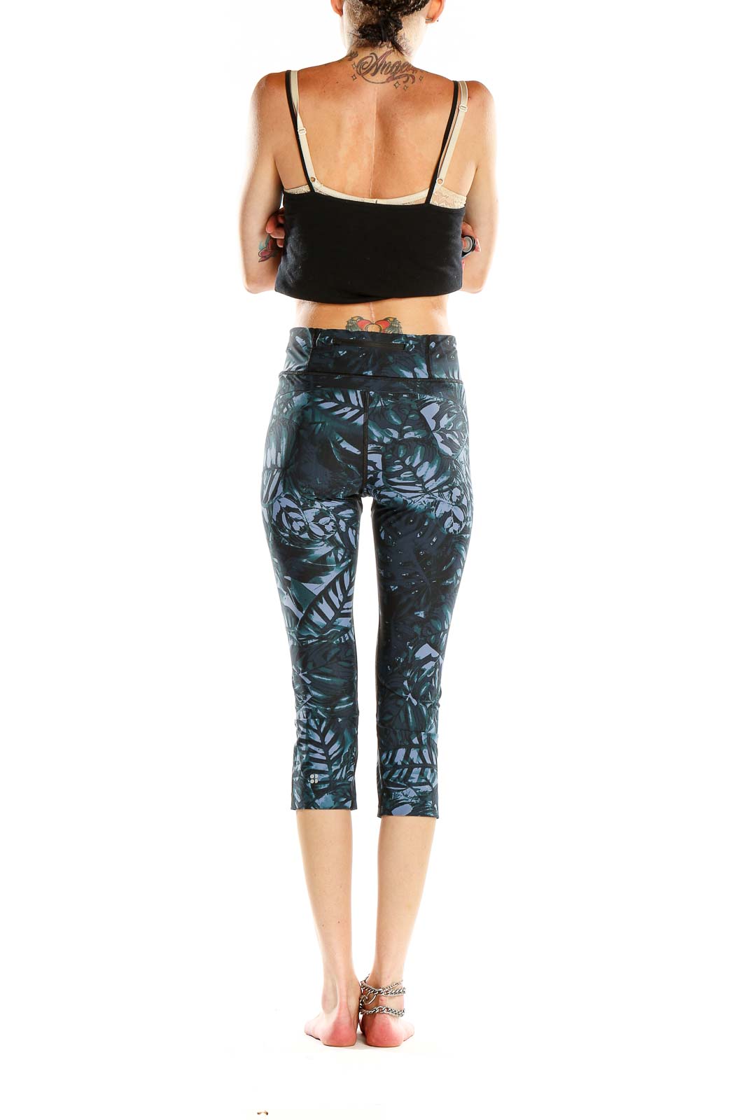 Black Printed Activewear Leggings