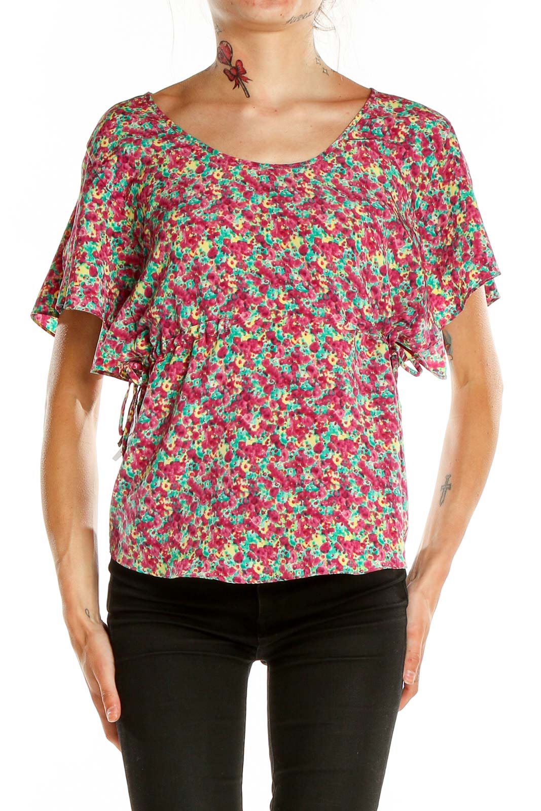 Multicolor Printed Blouse Front