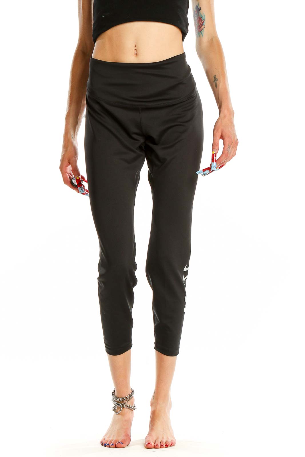 Black Activewear Leggings Front