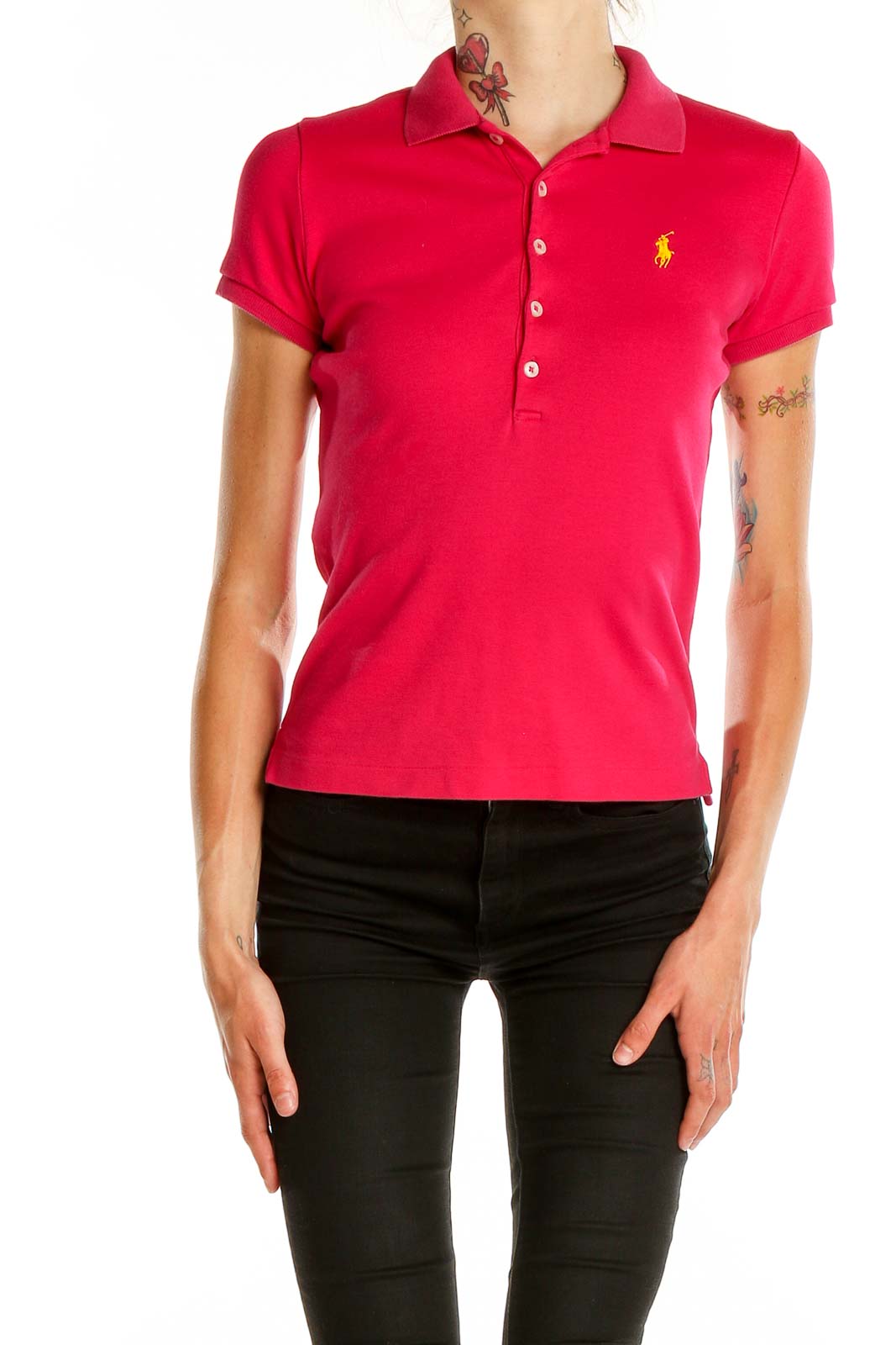 Pink Polo Shirt Front