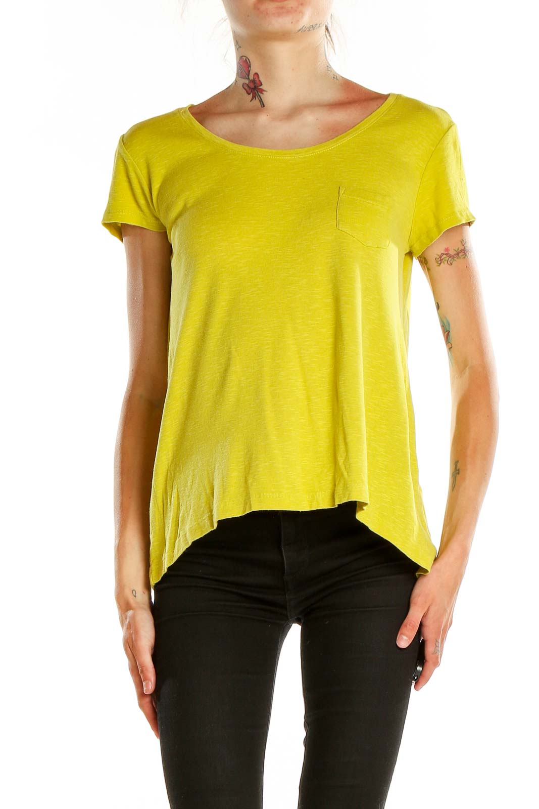 Yellow Casual Top Front