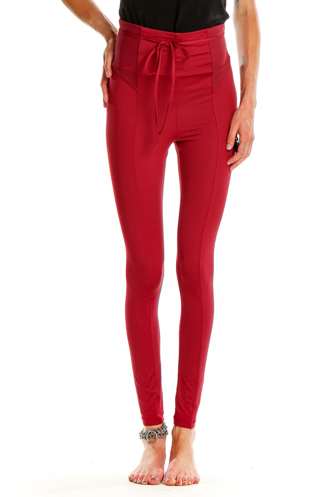 Red Activewear Leggings Front