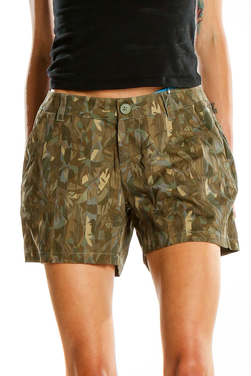 Brown Camouflage Short Front