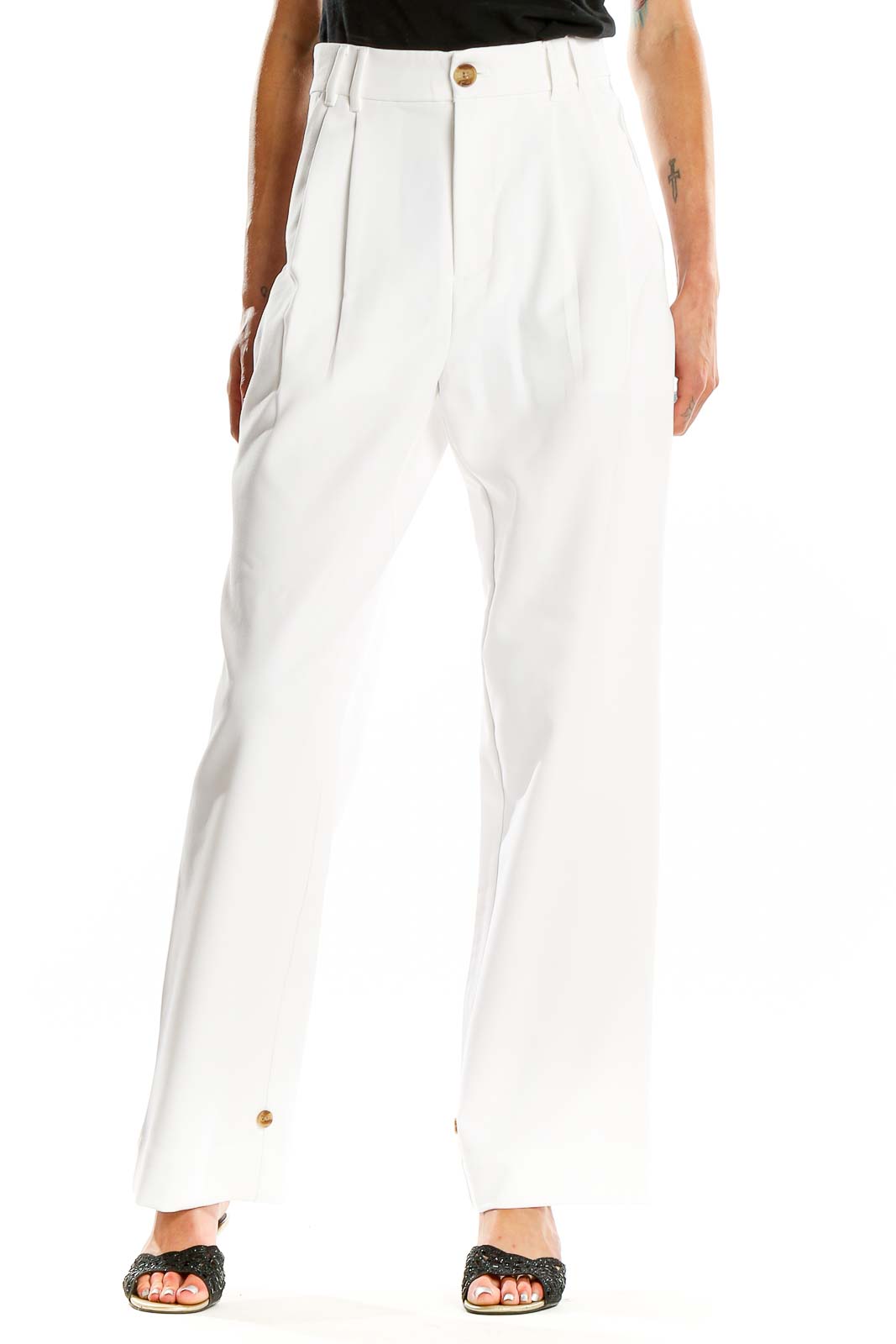 White All Day Wear Trouser Front