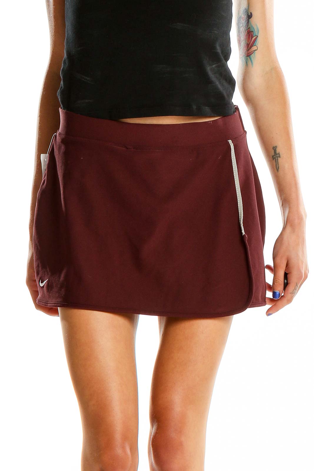 Red Activewear Skirt Front