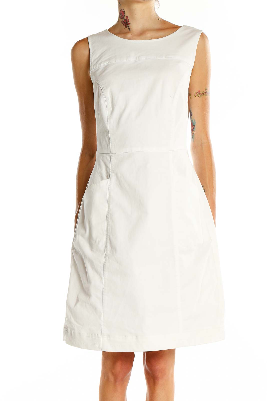 White Day A-Line Dress Front