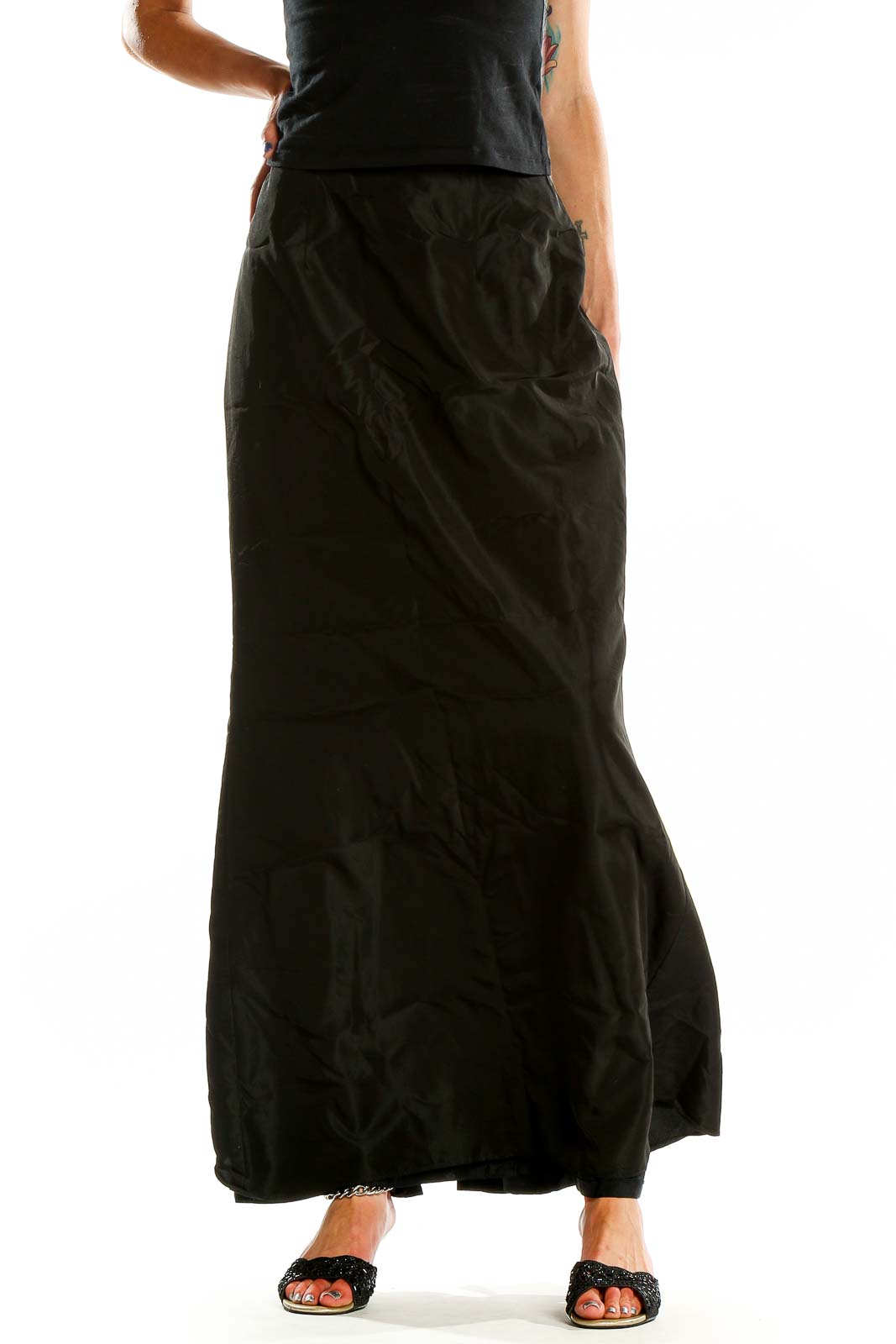 Black Maxi Skirt Front