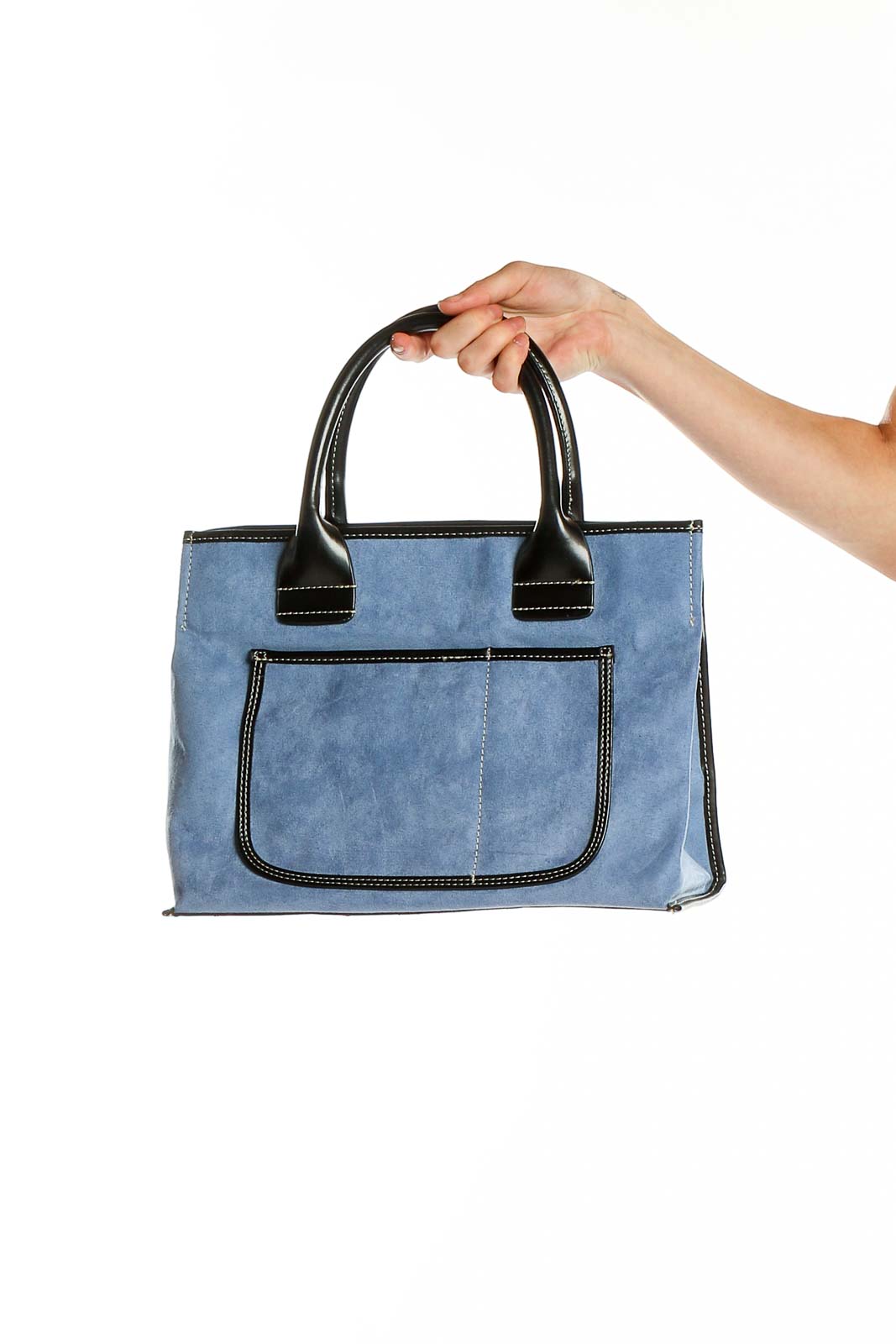Blue Satchel Bag Front