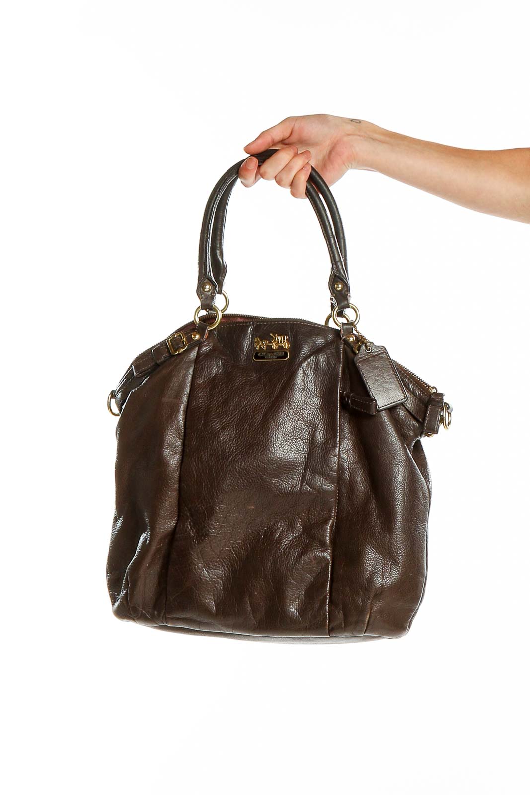 Brown Satchel Bag Front