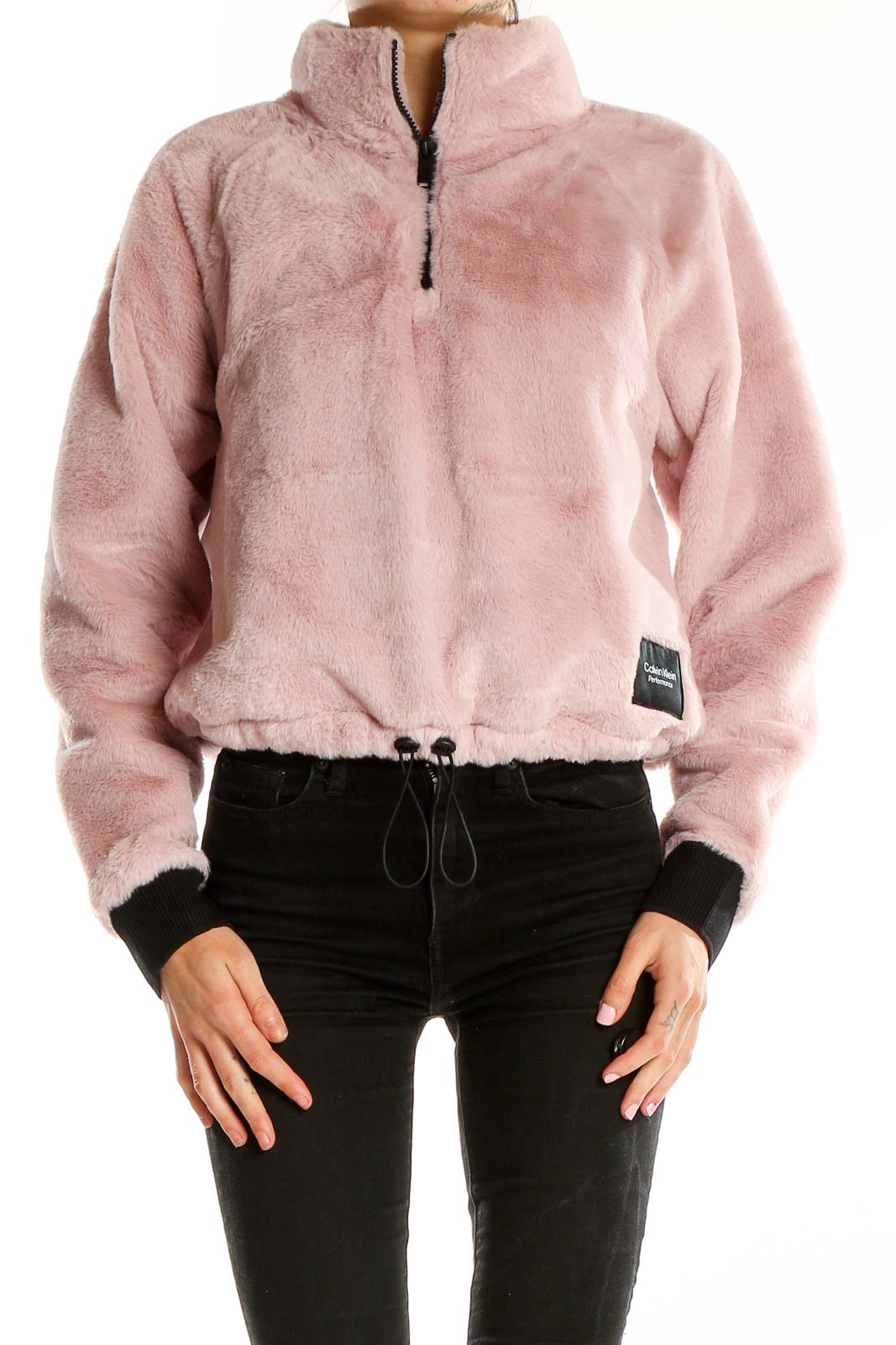 Pink Fuzzy Sweatshirt Front