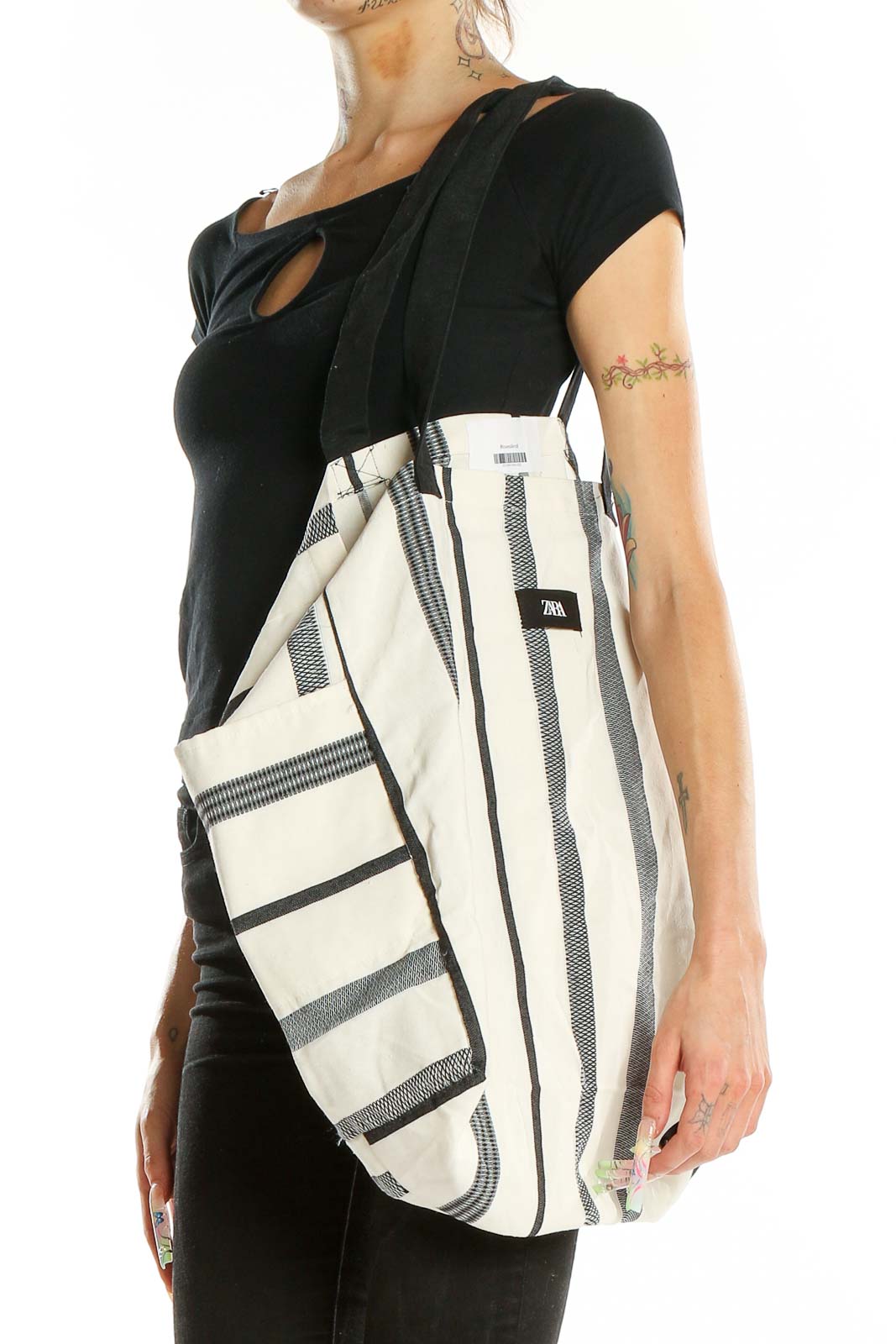 Zara - Striped Bucket Bag - Stripes - Women