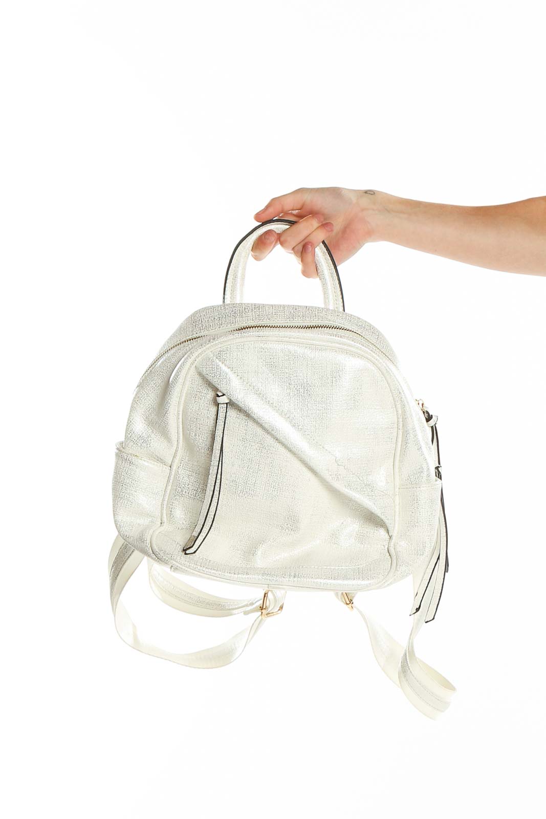 Silver Shimmer Backpack  Front