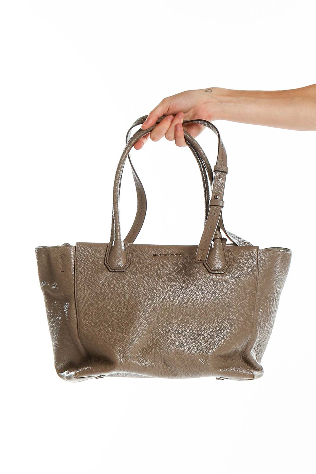 Brown Leather Tote Front