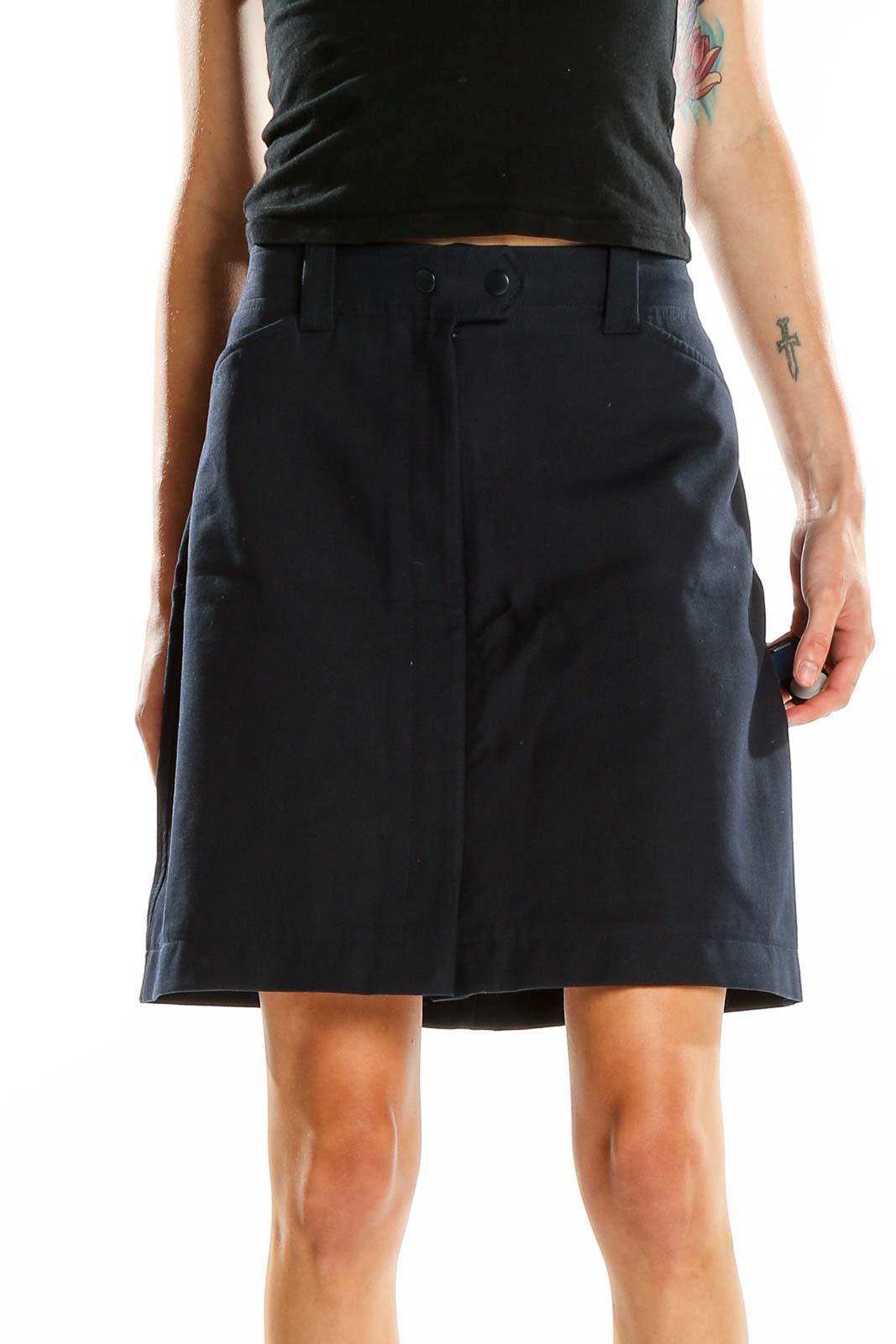 Black Non-denim Skirt Front