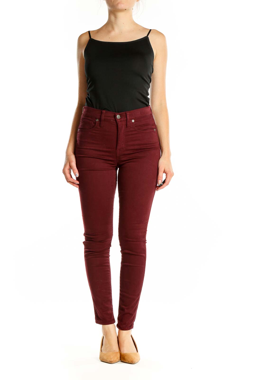 Maroon Skinny Jeans