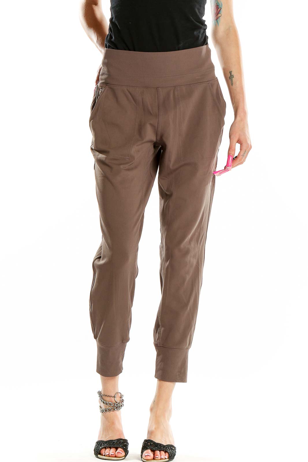 Brown Activewear Pants Front