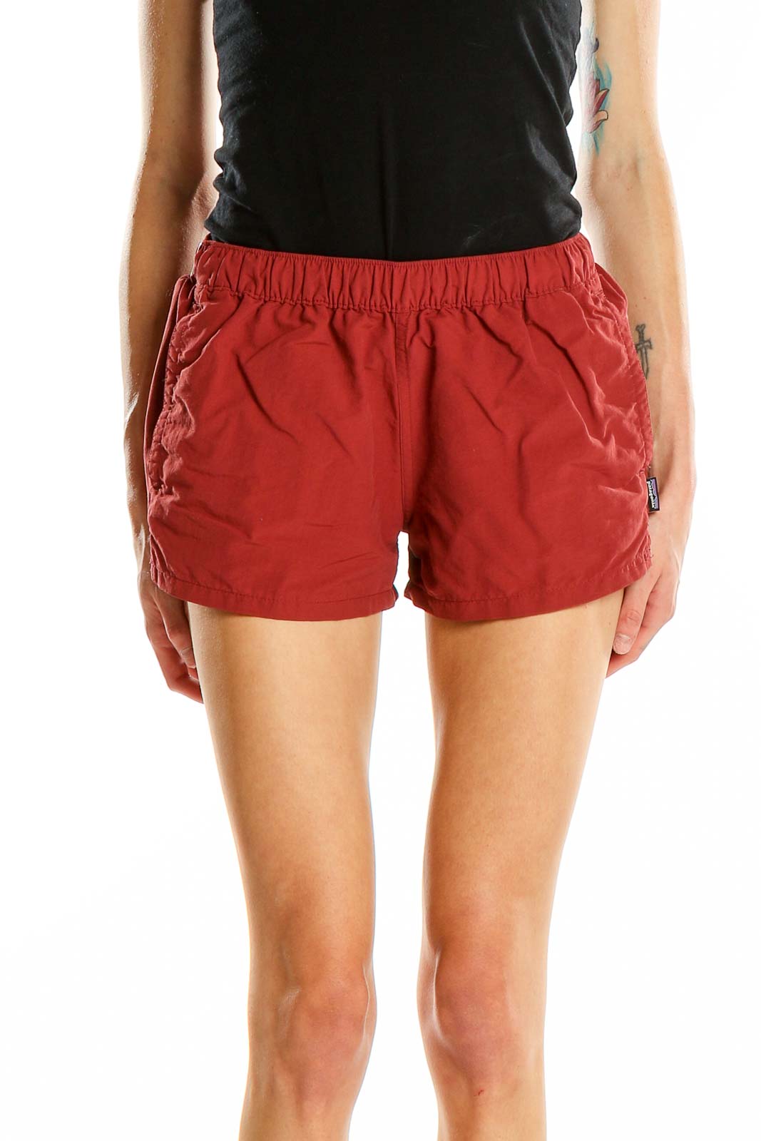 Red Activewear Shorts Front