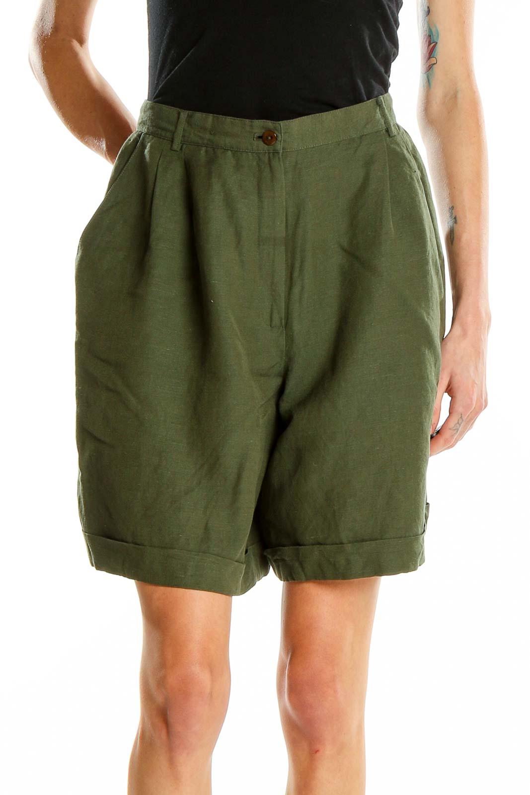 Green Shorts Front