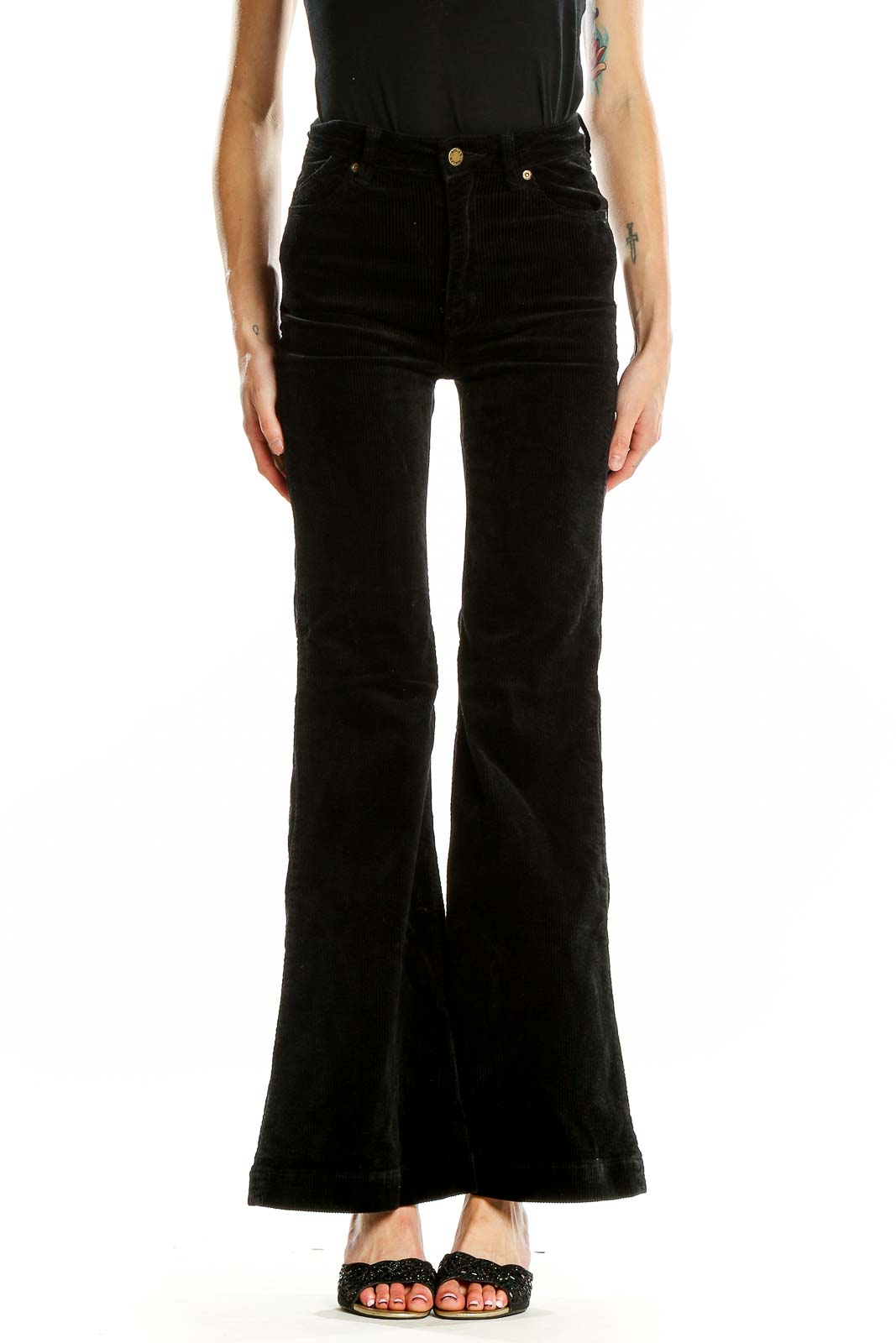Black Black/Grey Rinse Jeans Front