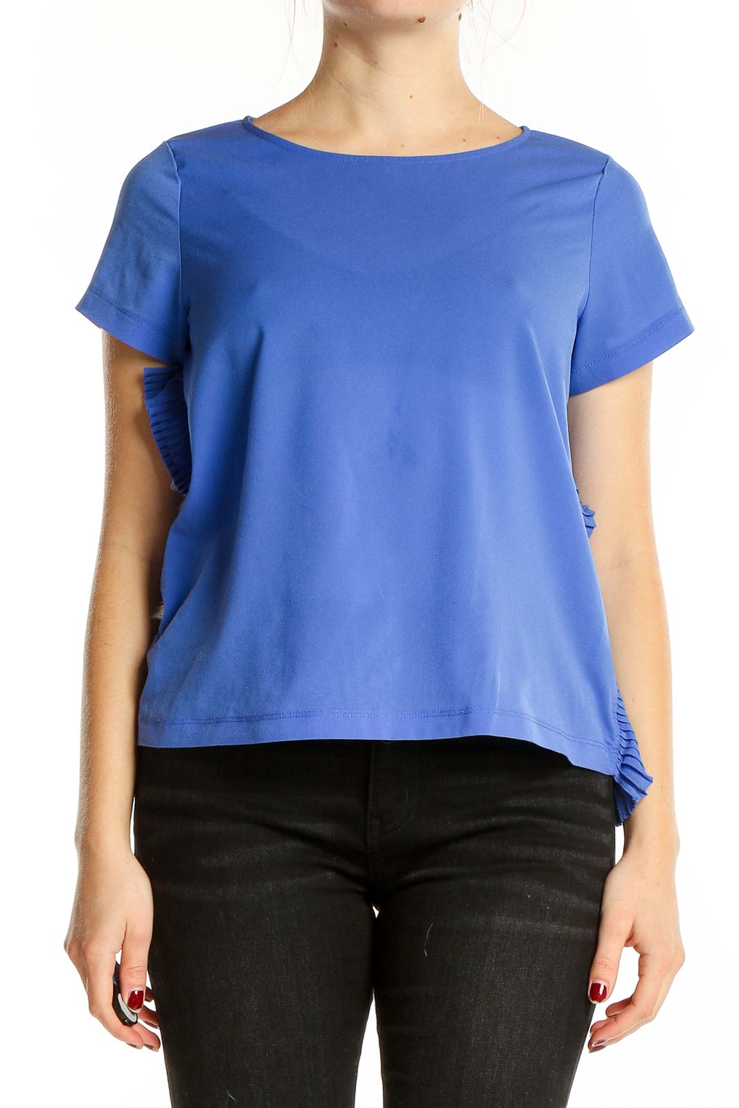 Blue Solid Top Front