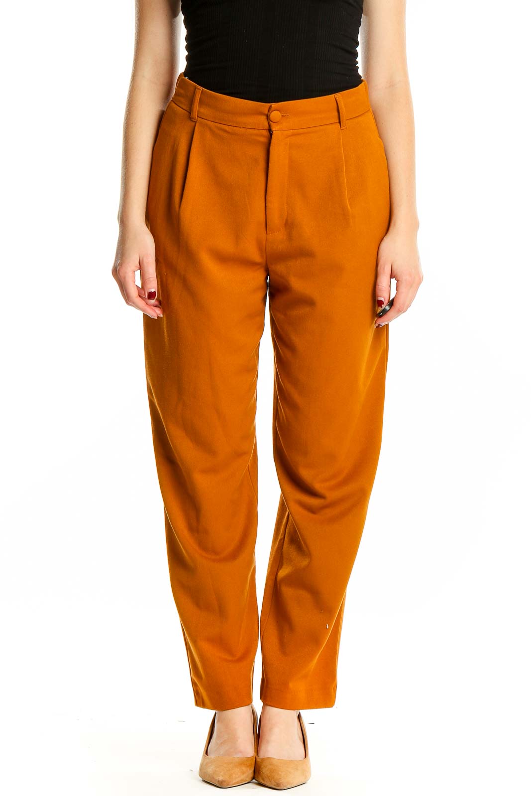Orange Slim Pants Front