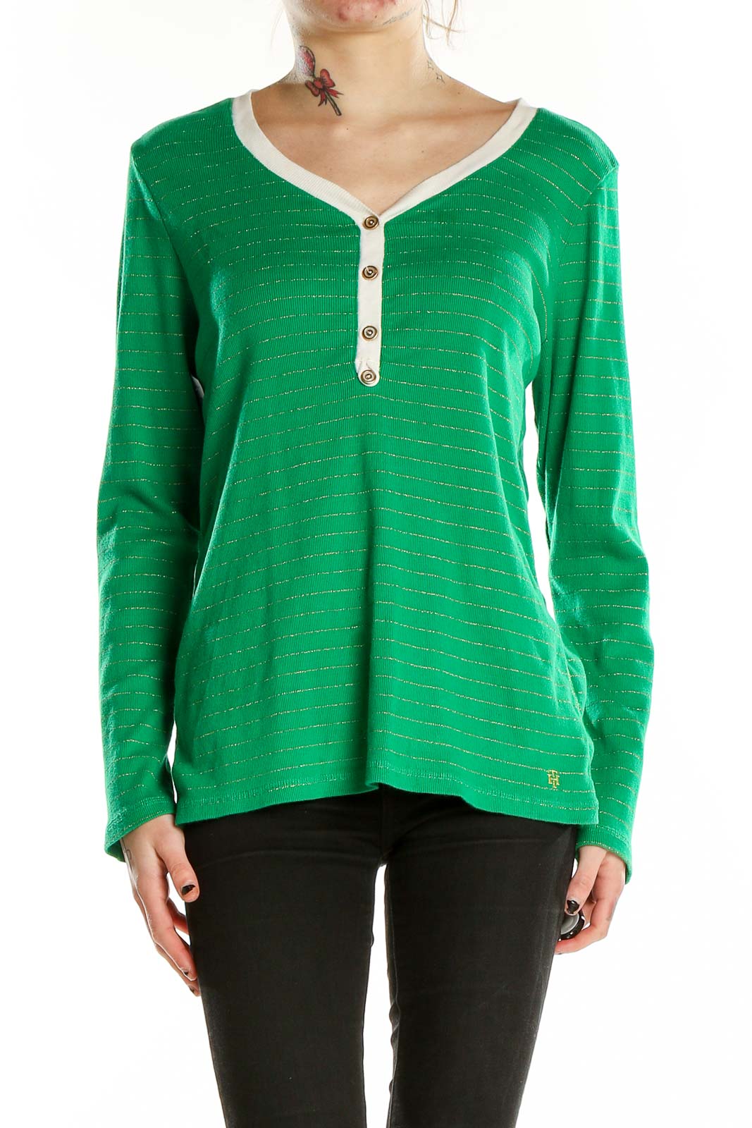 Green Texture Top Front