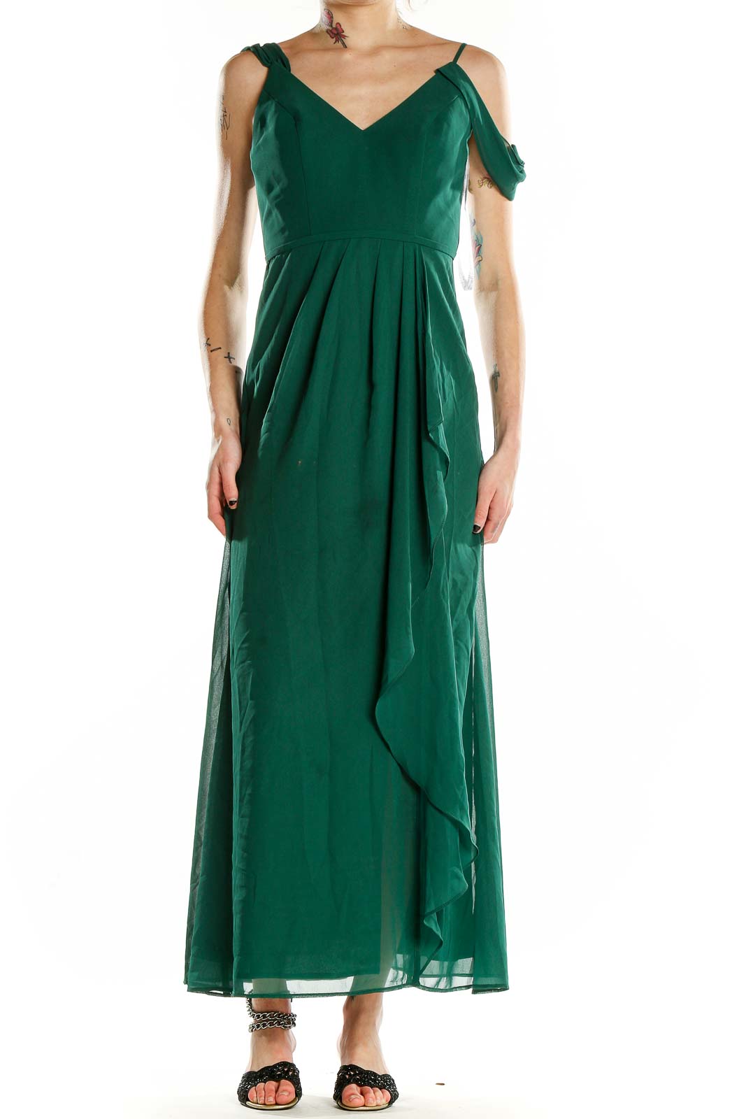 Green Evening Dress Front