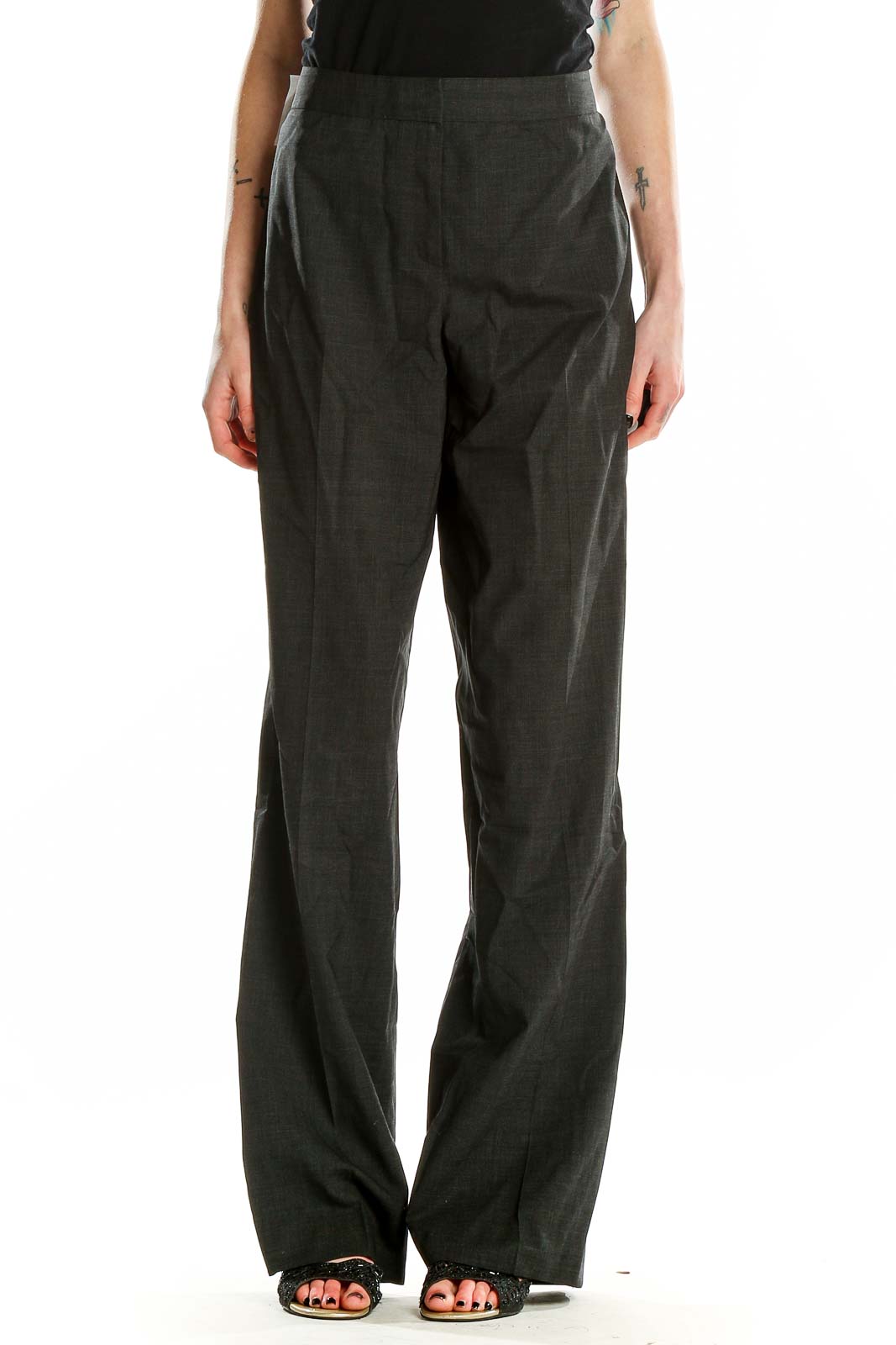 Gray Wool Pants Front
