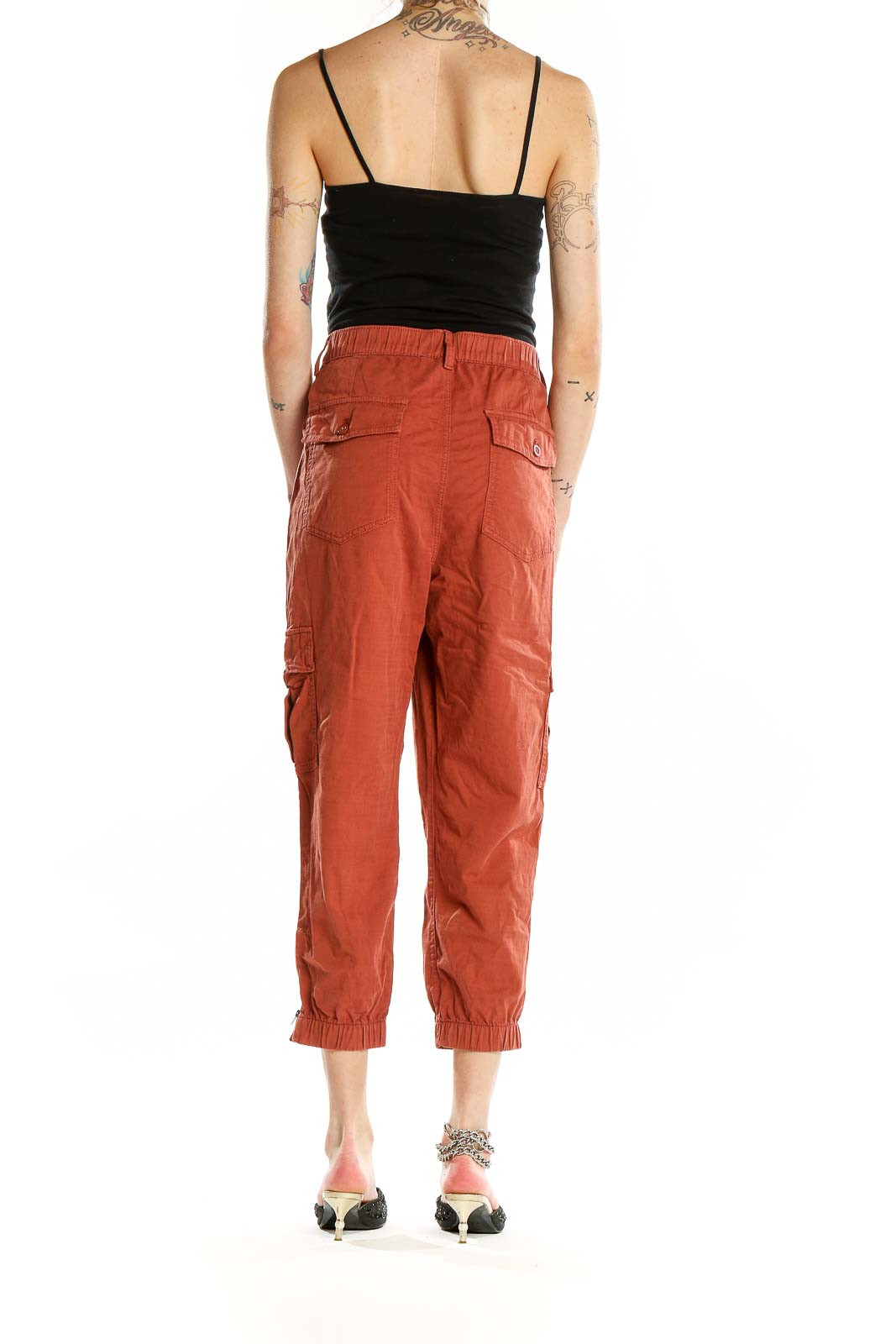 Madame Front Pleated Blush Orange Tapered Trousers | Buy SIZE 26 Trouser  Online for | Glamly
