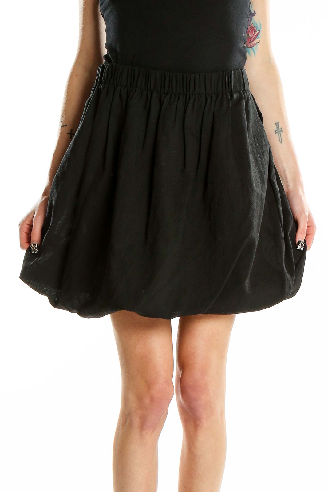 Black Vintage Skirt Front