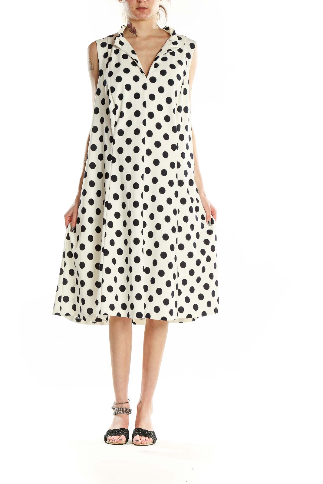 Jessica Howard Polka Dot Tea Length Dress