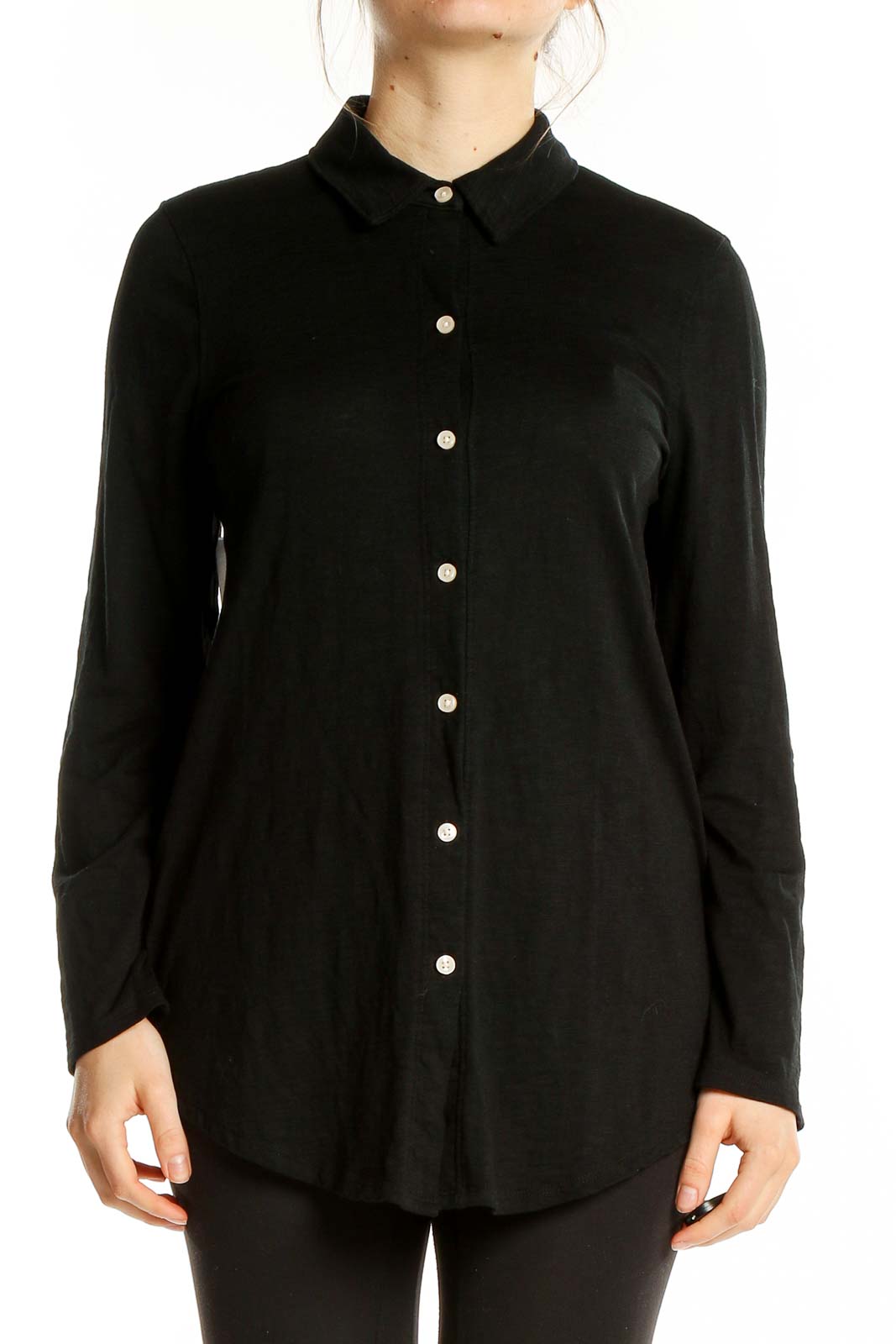 Black Long Sleeve Shirt Front