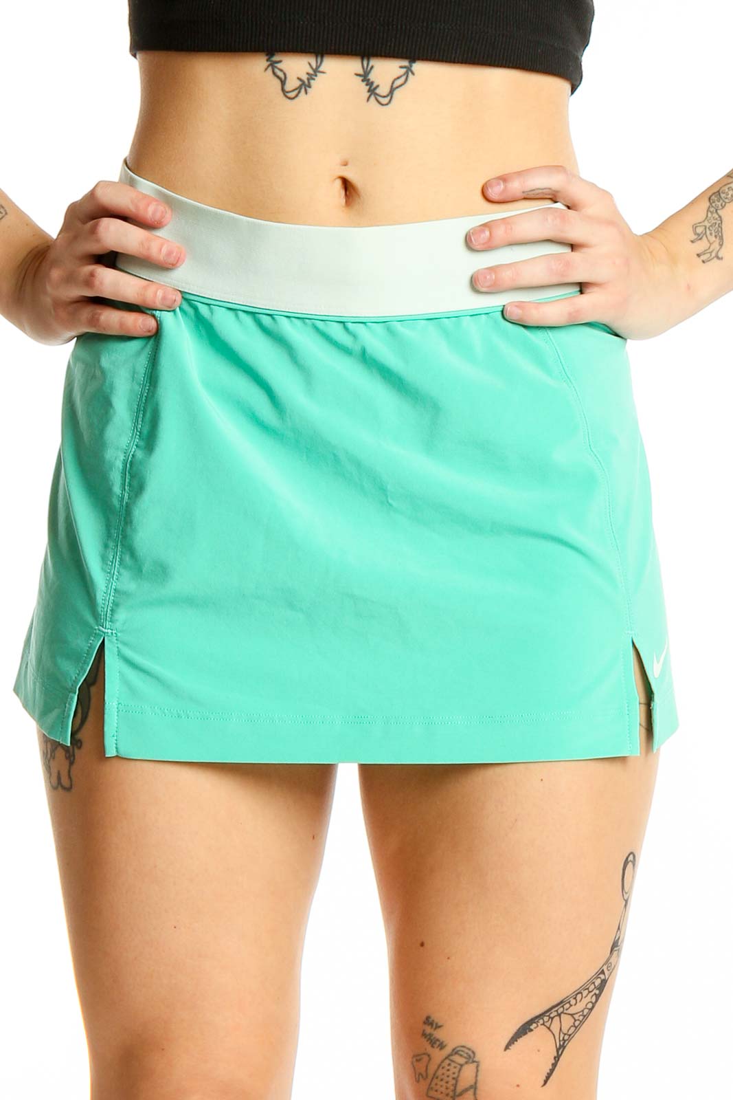 Green Sports Skirt Front