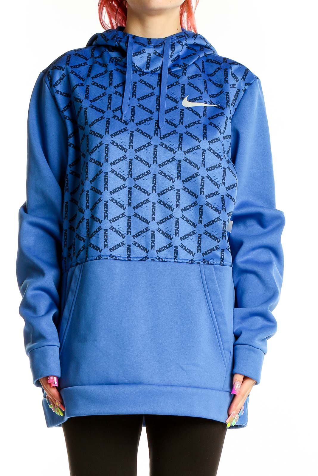 Blue Hooded Sweatshirt Front