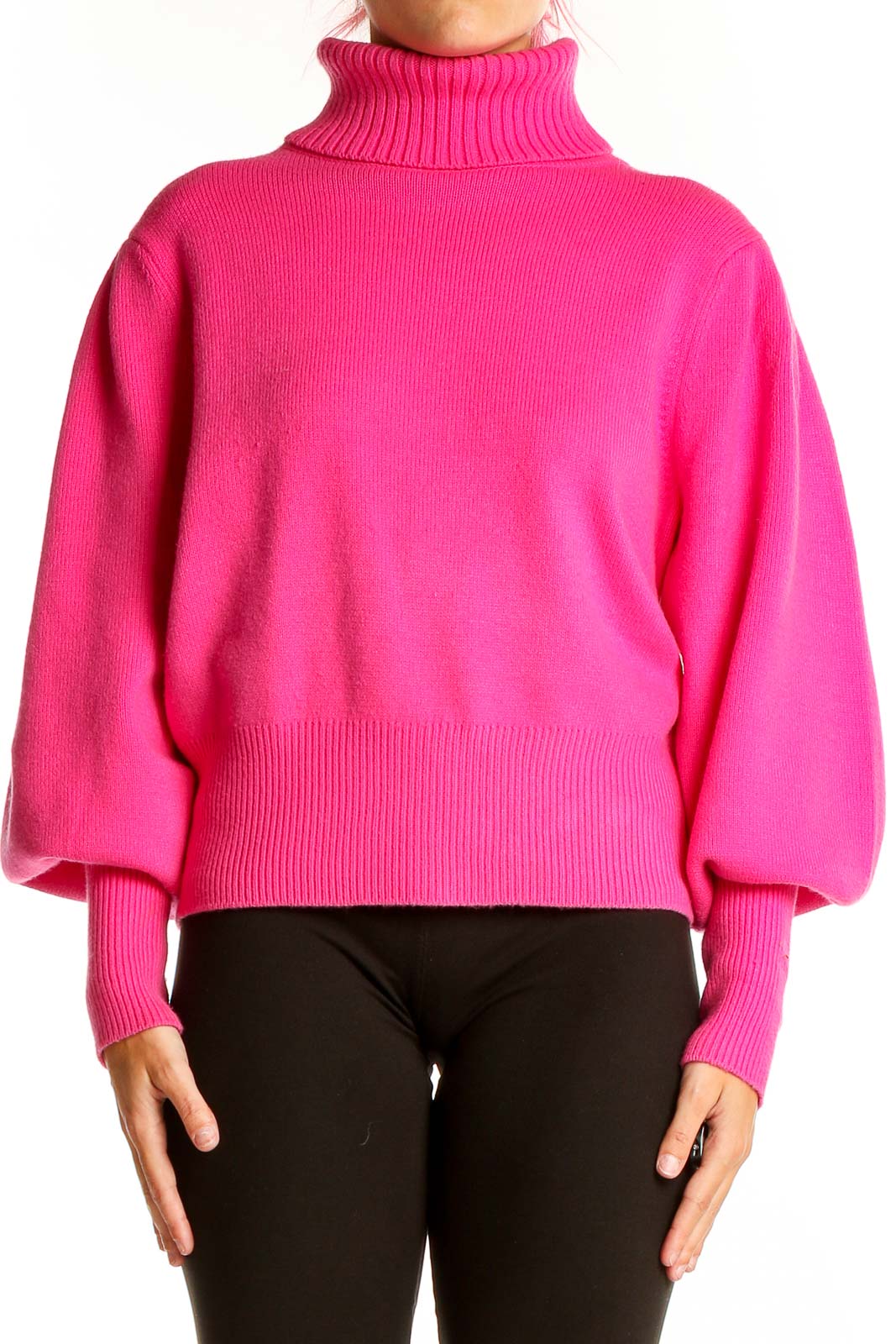 Pink Turtle Neck Sweater Front
