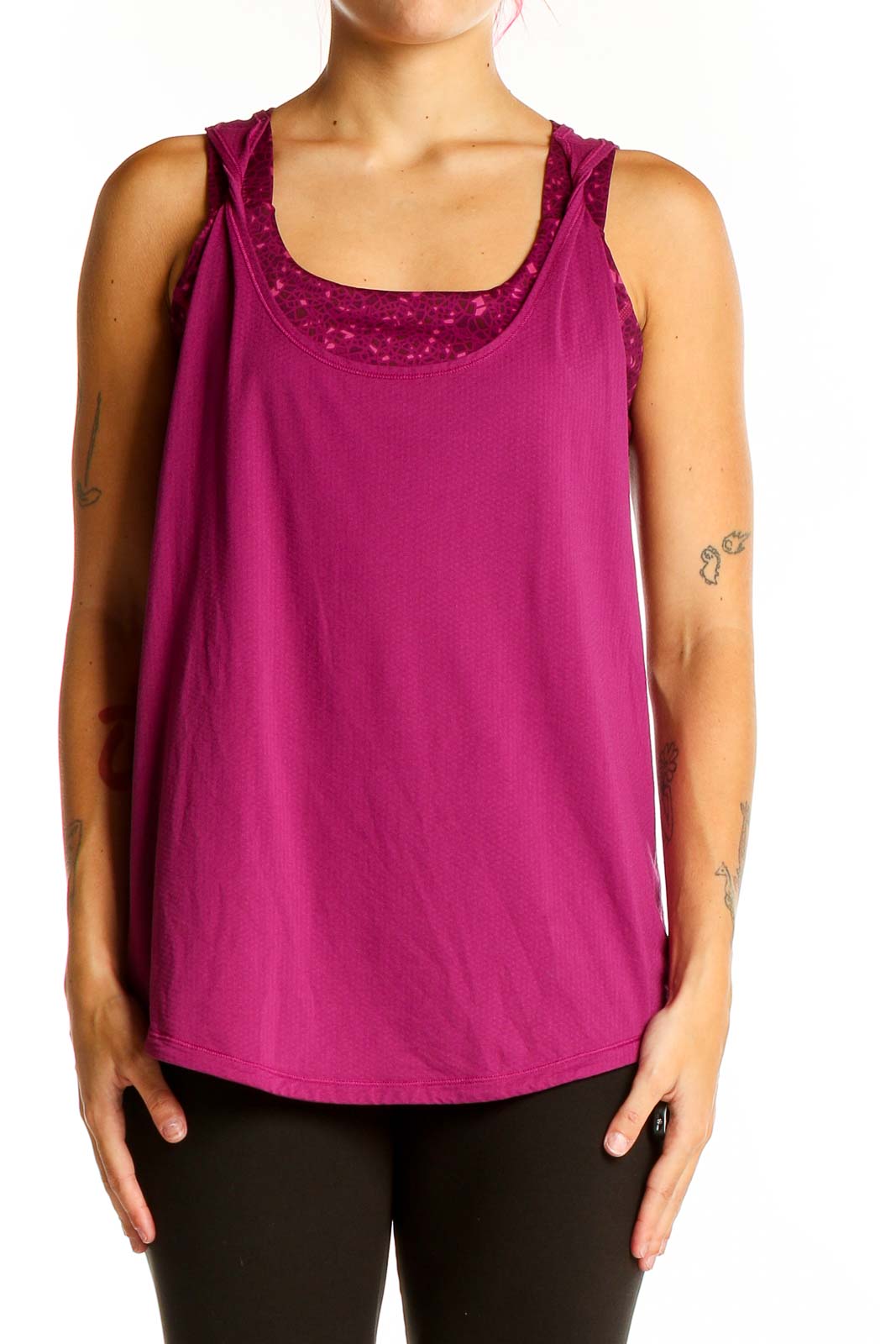 Pink Solid Top Front