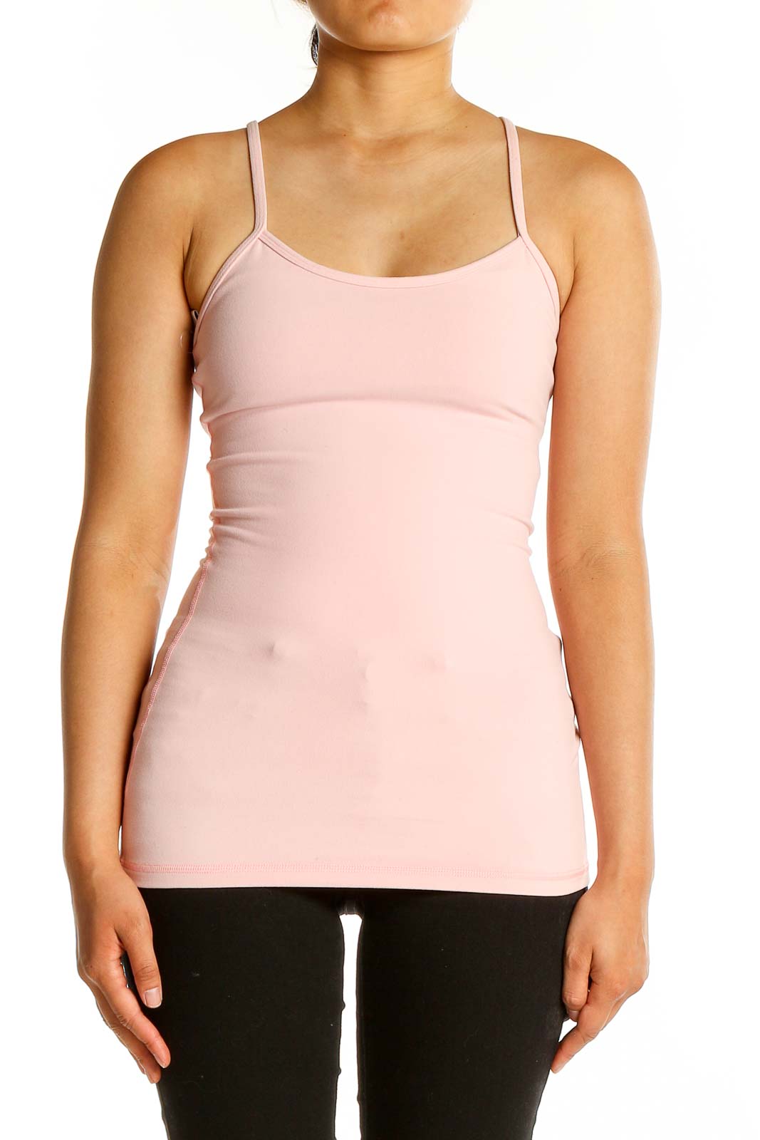Baby Pink Yoga Top Front
