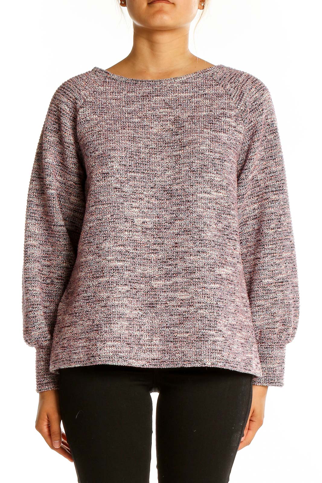 Beige Texture Sweater Front