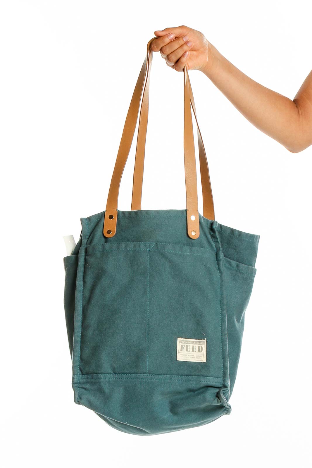 Green Plain Bag Front