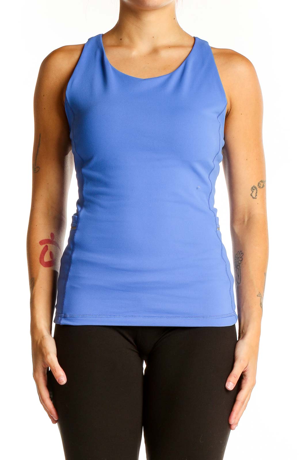 Blue Solid Top Front
