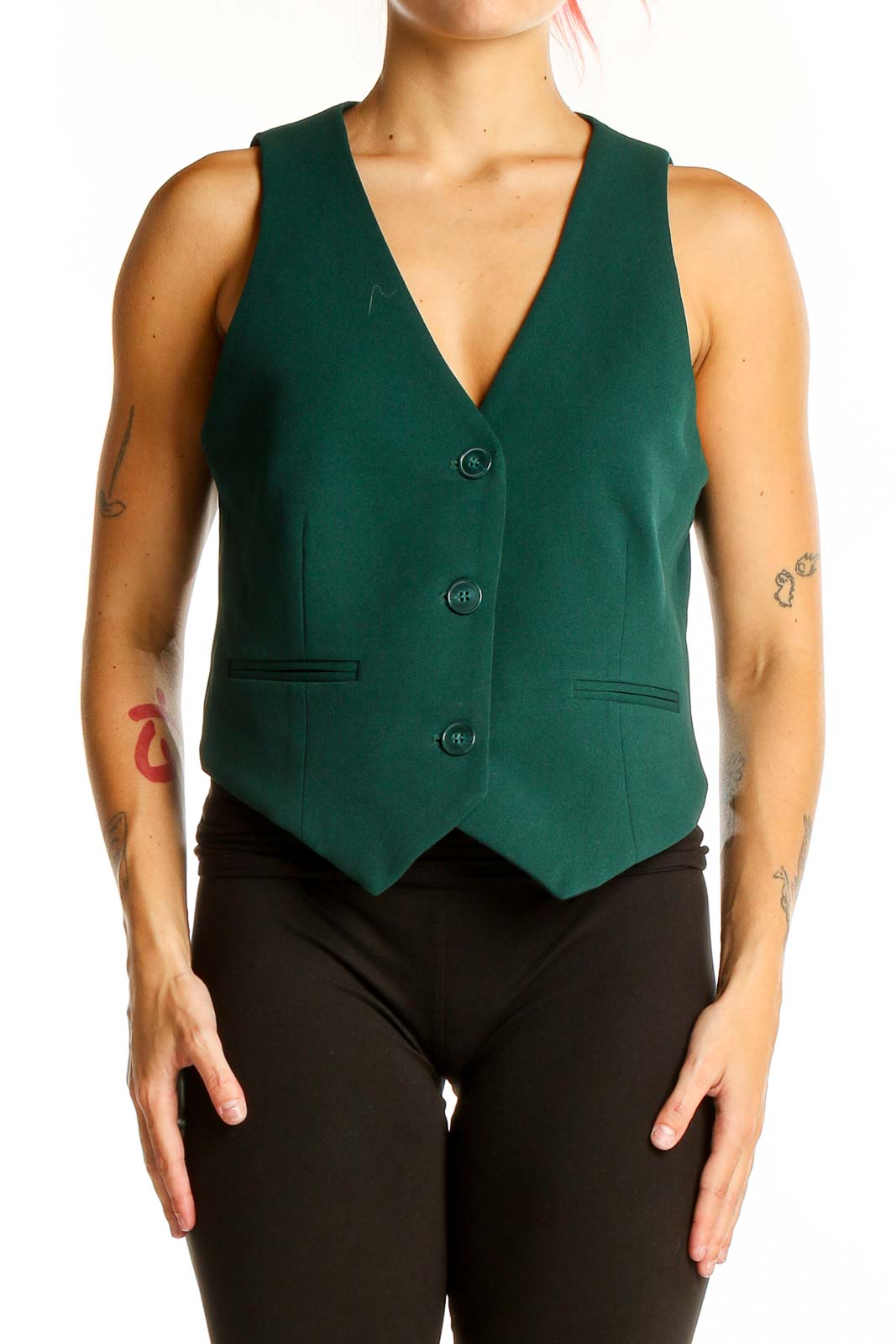 Green Solid Top Front