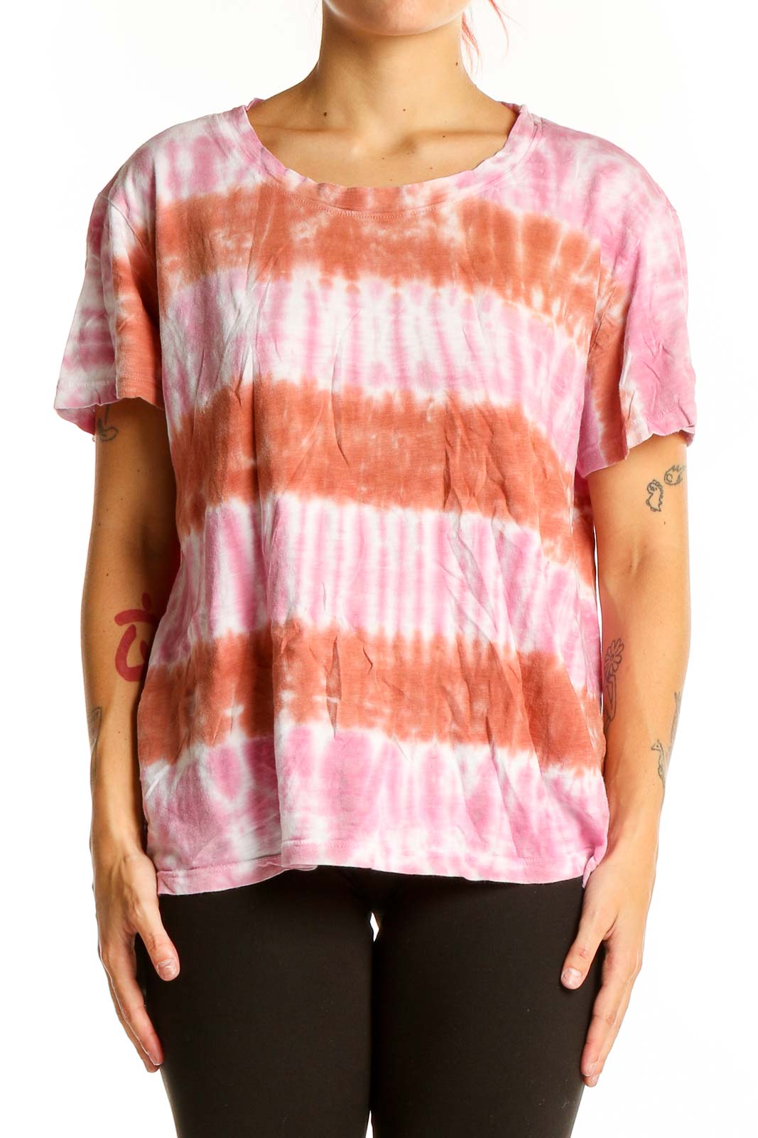 Pink Tie Dye Top Front