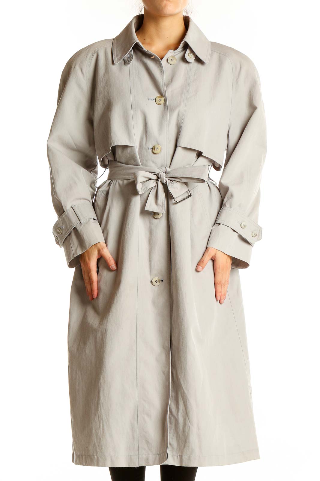 Beige Trench Coat Front