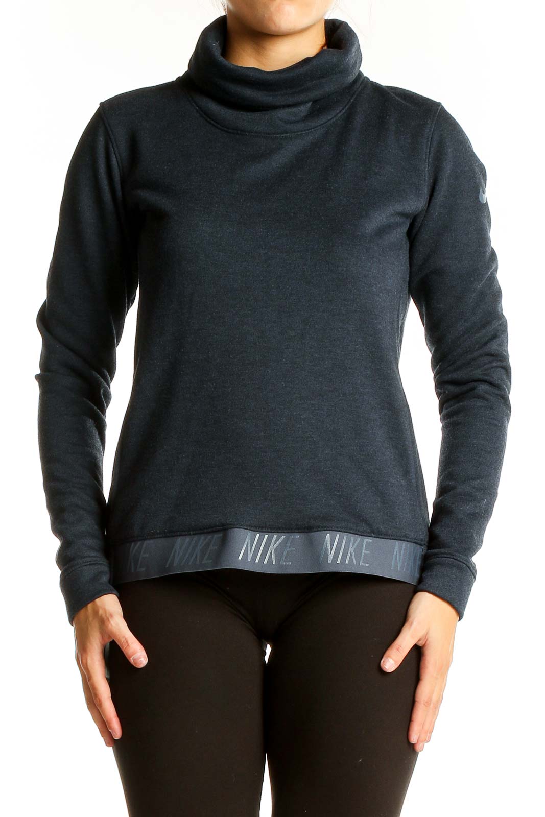 Black Turtle Neck Sweater Front