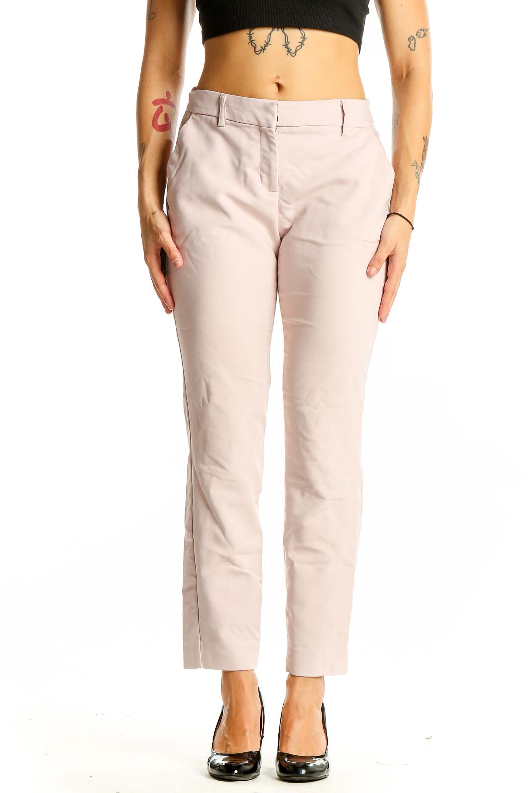 Blush Slim Fit Ankle Pants Front