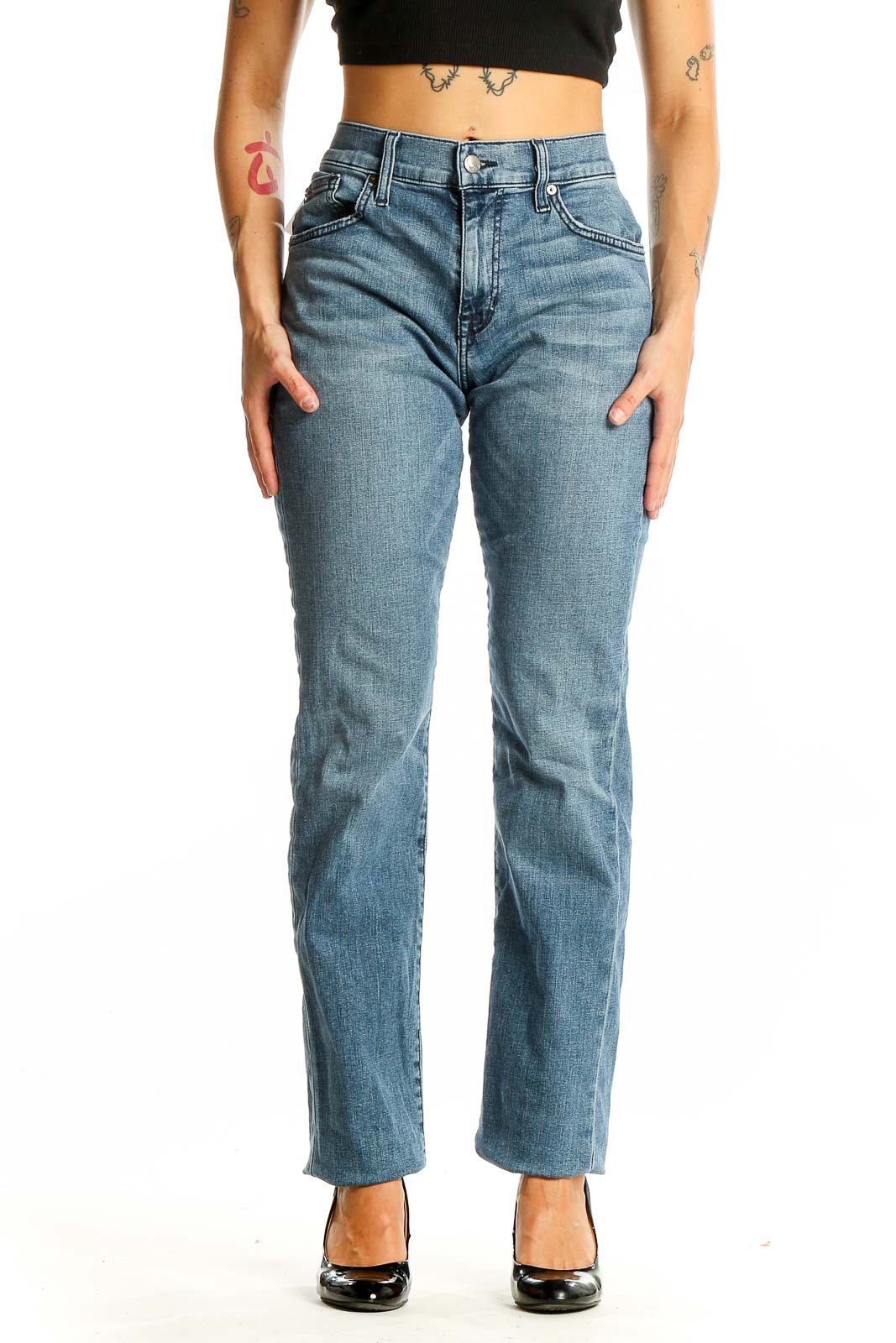 Blue Denim Jeans Front