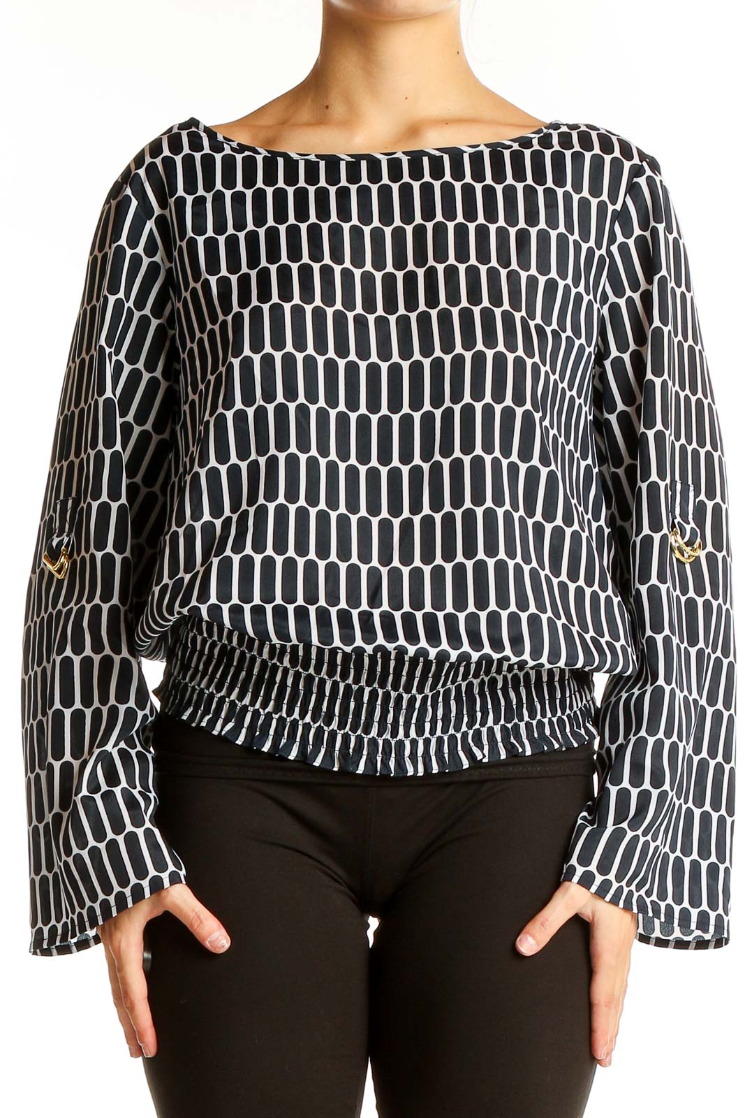 Black White Art Deco Top Front