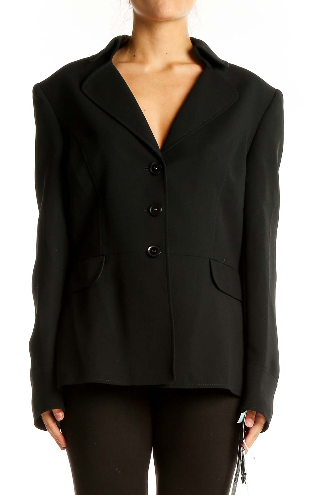 Black Classic Tailored Blazer Front
