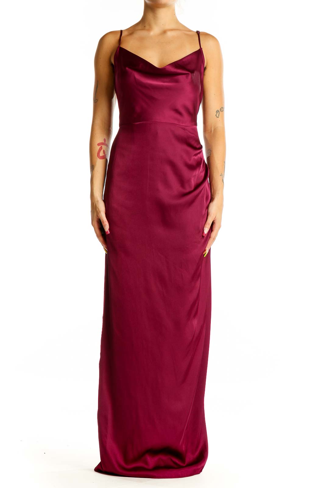 Red Cocktail Party Evening Dress Front